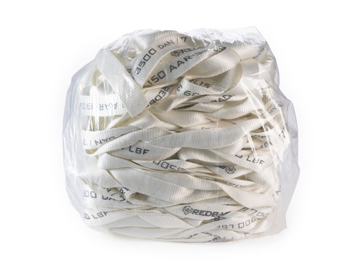 1 1/2" x 656' Woven Cord Lashing, 3500 DAN/ 7700 lbs. Break Strength, AAR Approved, White